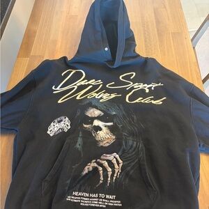 Darc Sport Black Hoodie with Skull Design Medium